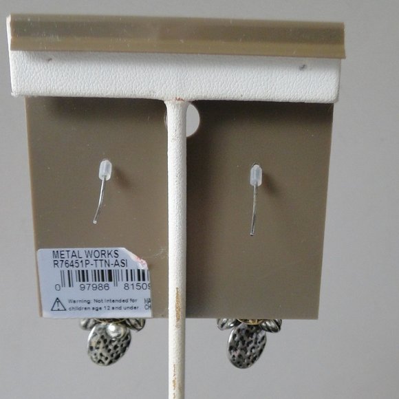 Ruby Rd Dangle Gold Silver Earrings - Picture 2 of 3